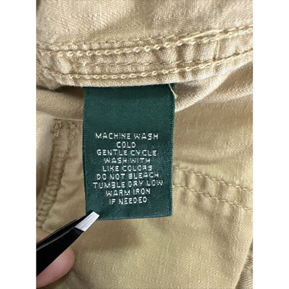 Lauren Ralph Lauren Pants Womens Sz 10 Beige Straight Cargo Chore Work Casual - Picture 13 of 14